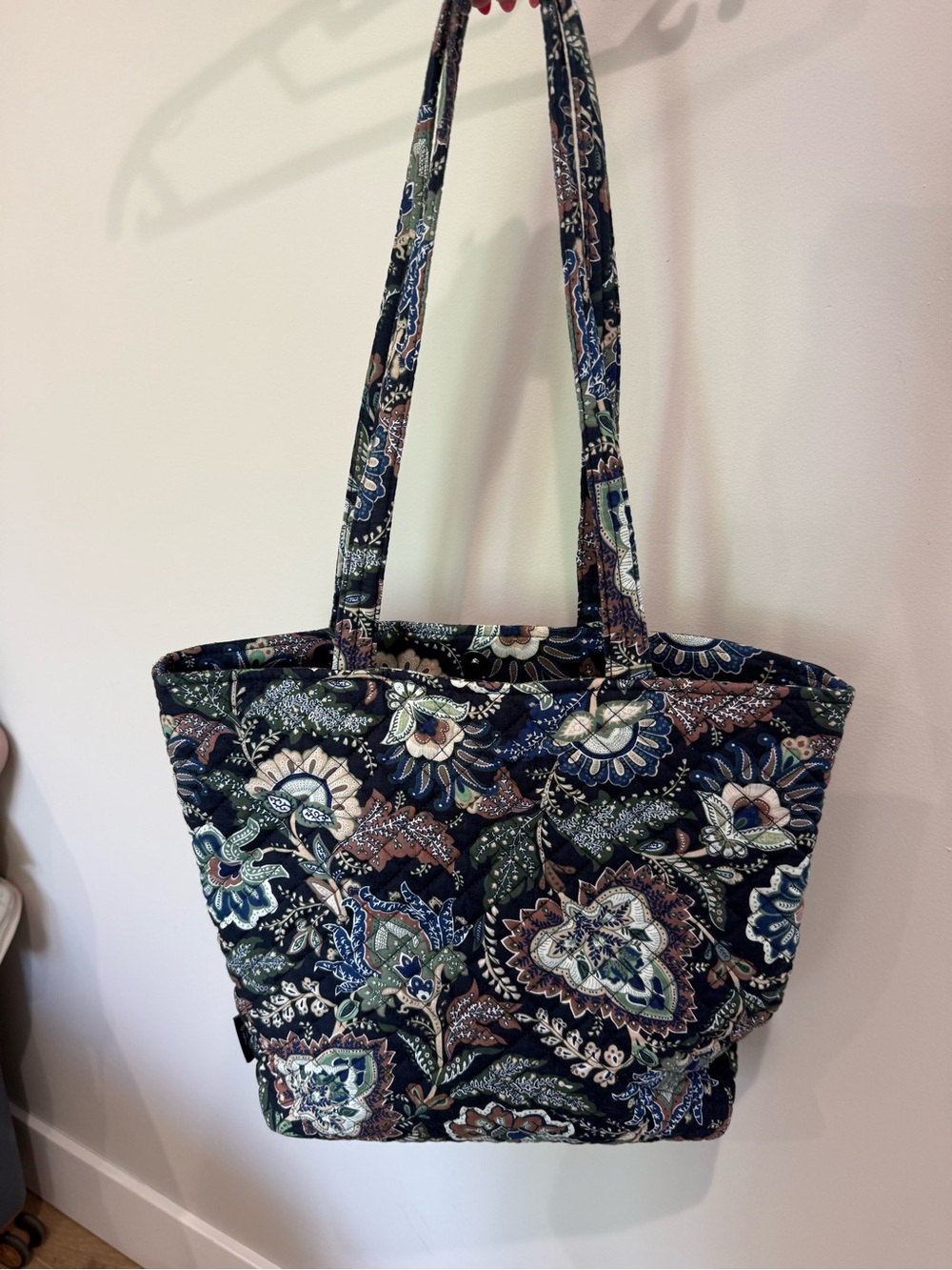 Vera Bradley Navy Multi Floral Quilted Tote